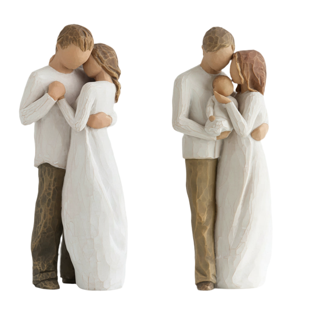 Escultura de Família em Resina – Ornamento Decorativo