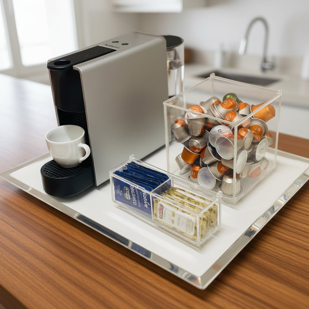 Porta Cápsulas de Café em Acrílico – Organizador para Nespresso, Dolce Gusto e 3 Corações