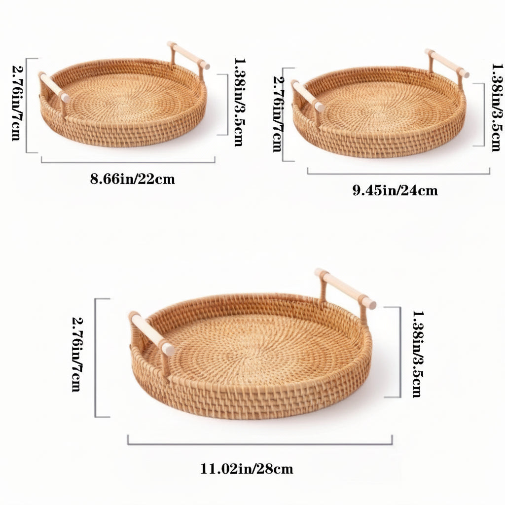 Organize sua cozinha com estilo! Bandeja de rattan artesanal