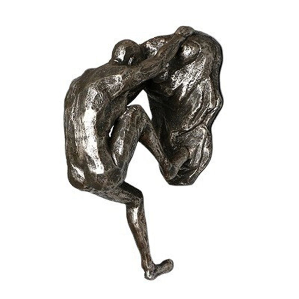 Escultura Decorativa Homem Escalando Estilo Industrial Retro em Resina para Parede