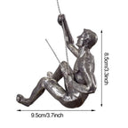 Escultura Decorativa Homem Escalando Estilo Industrial Retro em Resina para Parede