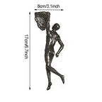 Escultura Decorativa Homem Escalando Estilo Industrial Retro em Resina para Parede
