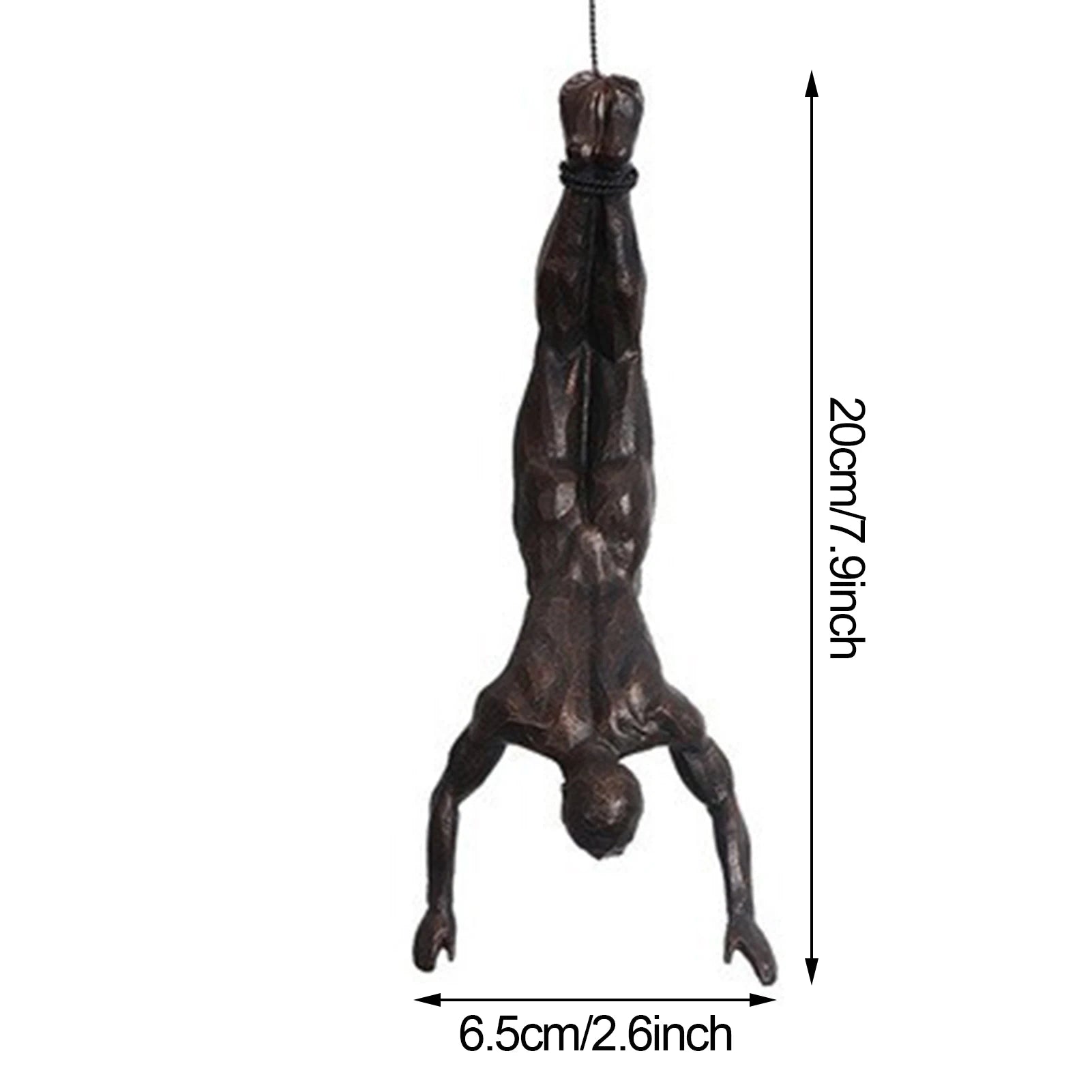 Escultura Decorativa Homem Escalando Estilo Industrial Retro em Resina para Parede