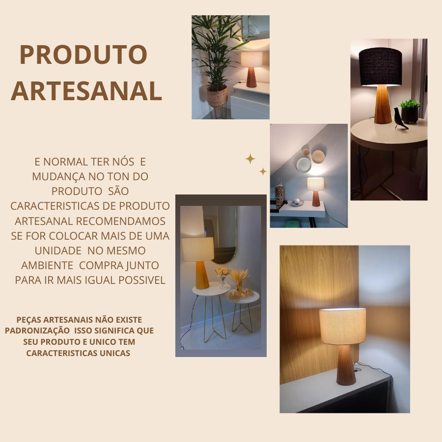 Abajur creme mesa de escritório – iluminação ambiente aconchegante