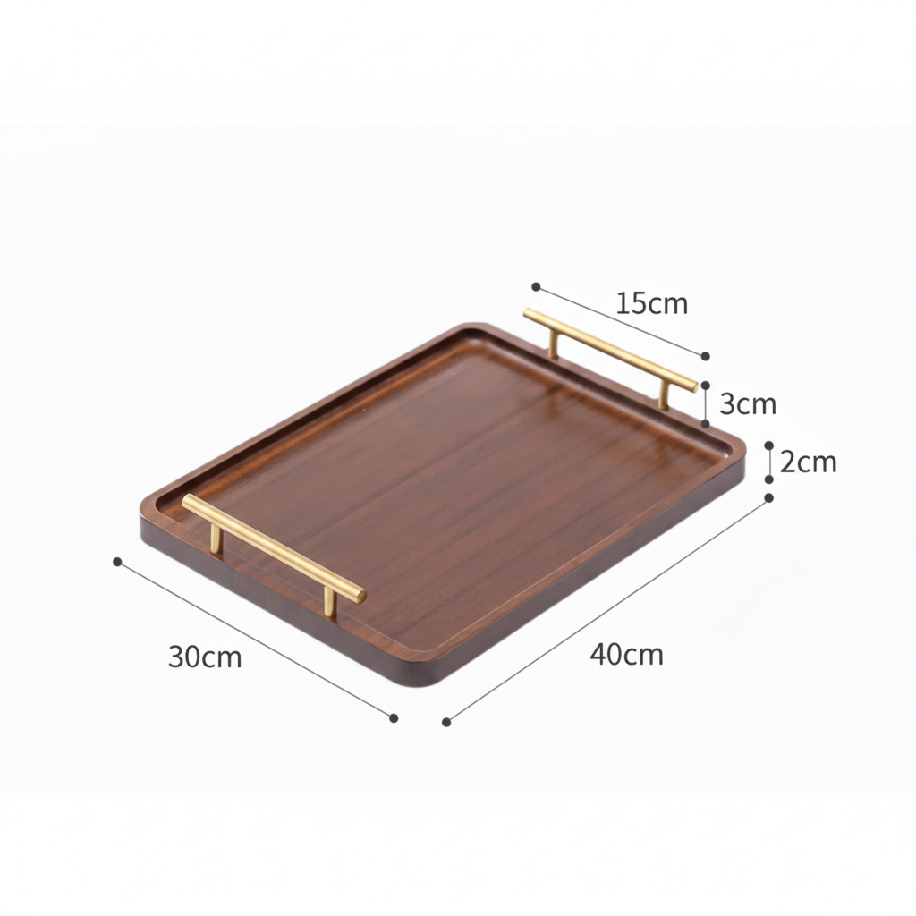 Bandeja de Madeira com Alças