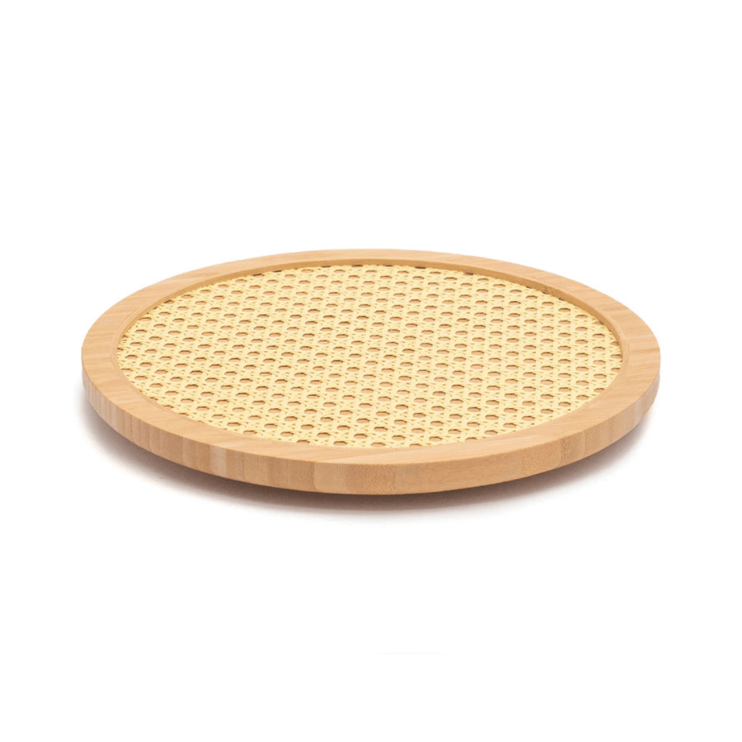 Bandeja Giratória de Bambu