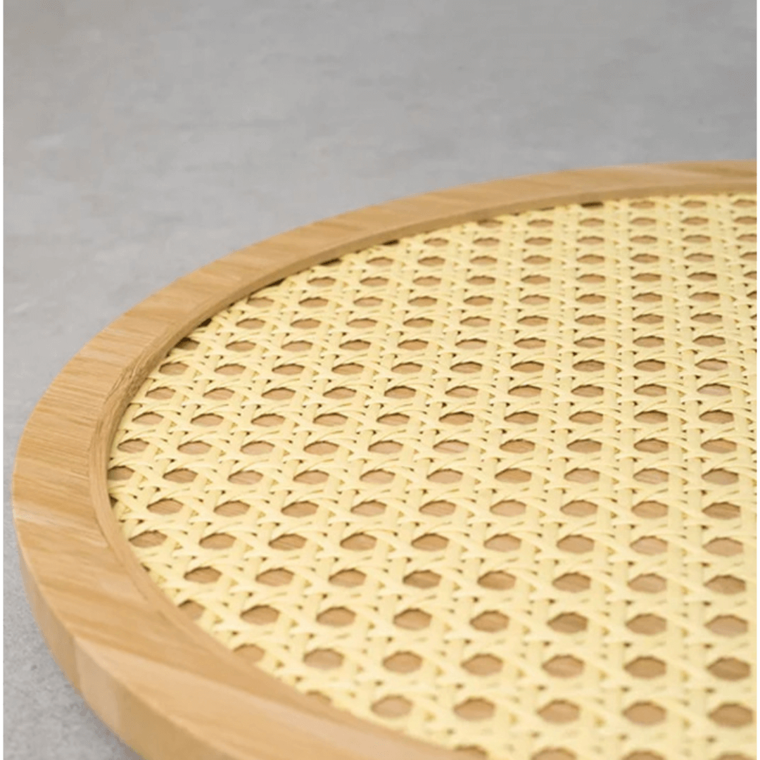 Bandeja Giratória de Bambu