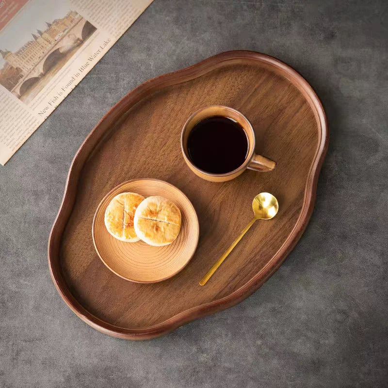 Bandeja de madeira Enyawell, artesanal e ecológica. Ideal para servir frutas, queijos e snacks com estilo moderno e sustentável.