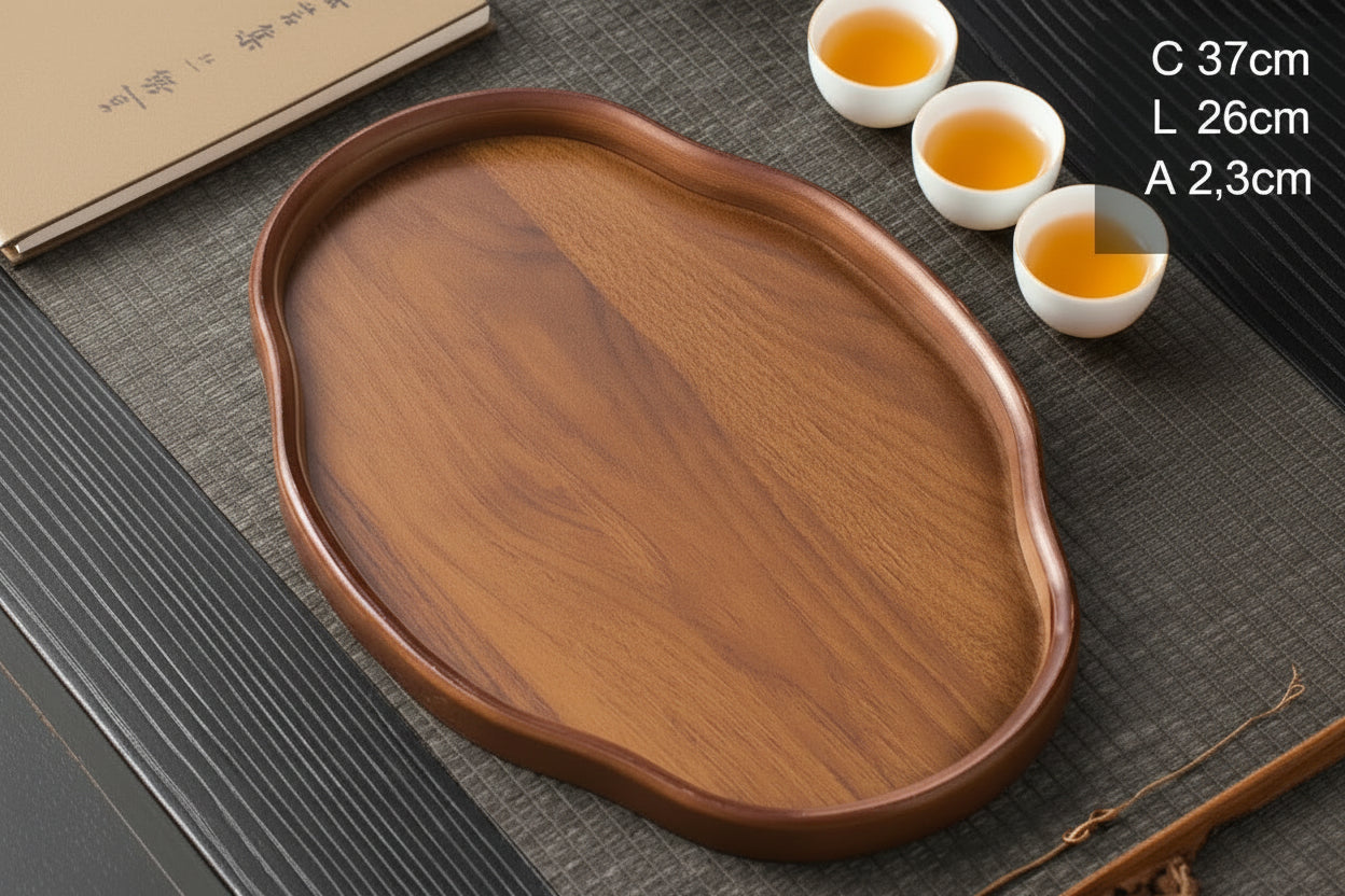 Bandeja de madeira Enyawell, artesanal e ecológica. Ideal para servir frutas, queijos e snacks com estilo moderno e sustentável.