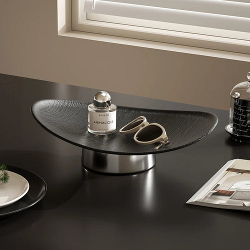 Bandeja oval luxo leve: design elegante, ABS premium