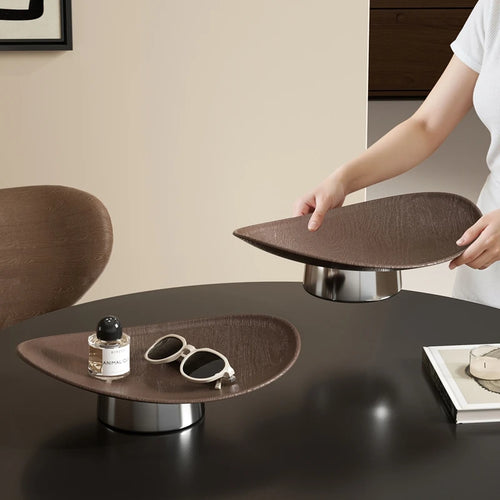Bandeja oval luxo leve: design elegante, ABS premium e versatilidade para decorar salas, halls e eventos com sofisticação.