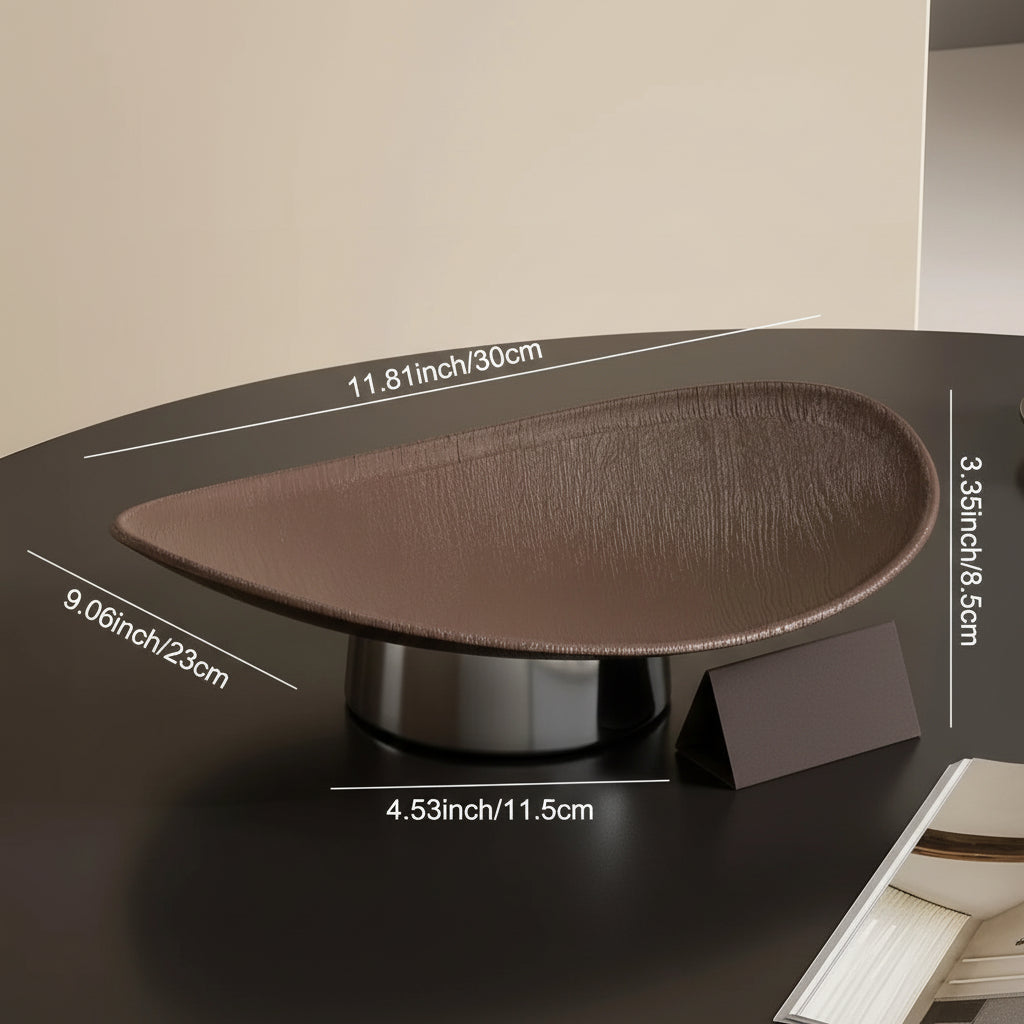 Bandeja oval luxo leve: design elegante, ABS premium e versatilidade para decorar salas, halls e eventos com sofisticação.