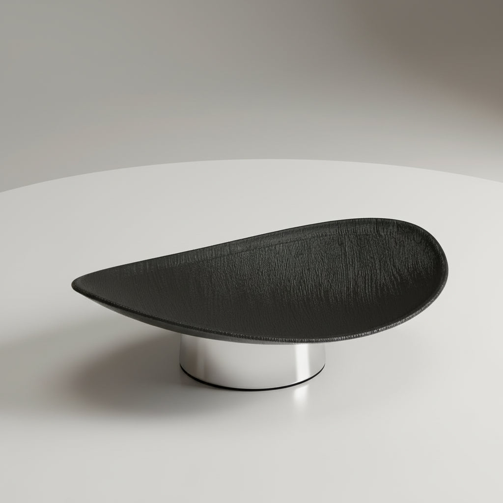 Bandeja oval luxo leve: design elegante, ABS premium e versatilidade para decorar salas, halls e eventos com sofisticação.