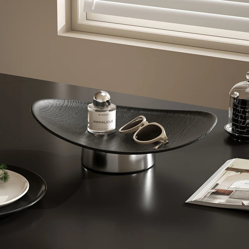 Bandeja oval luxo leve: design elegante, ABS premium