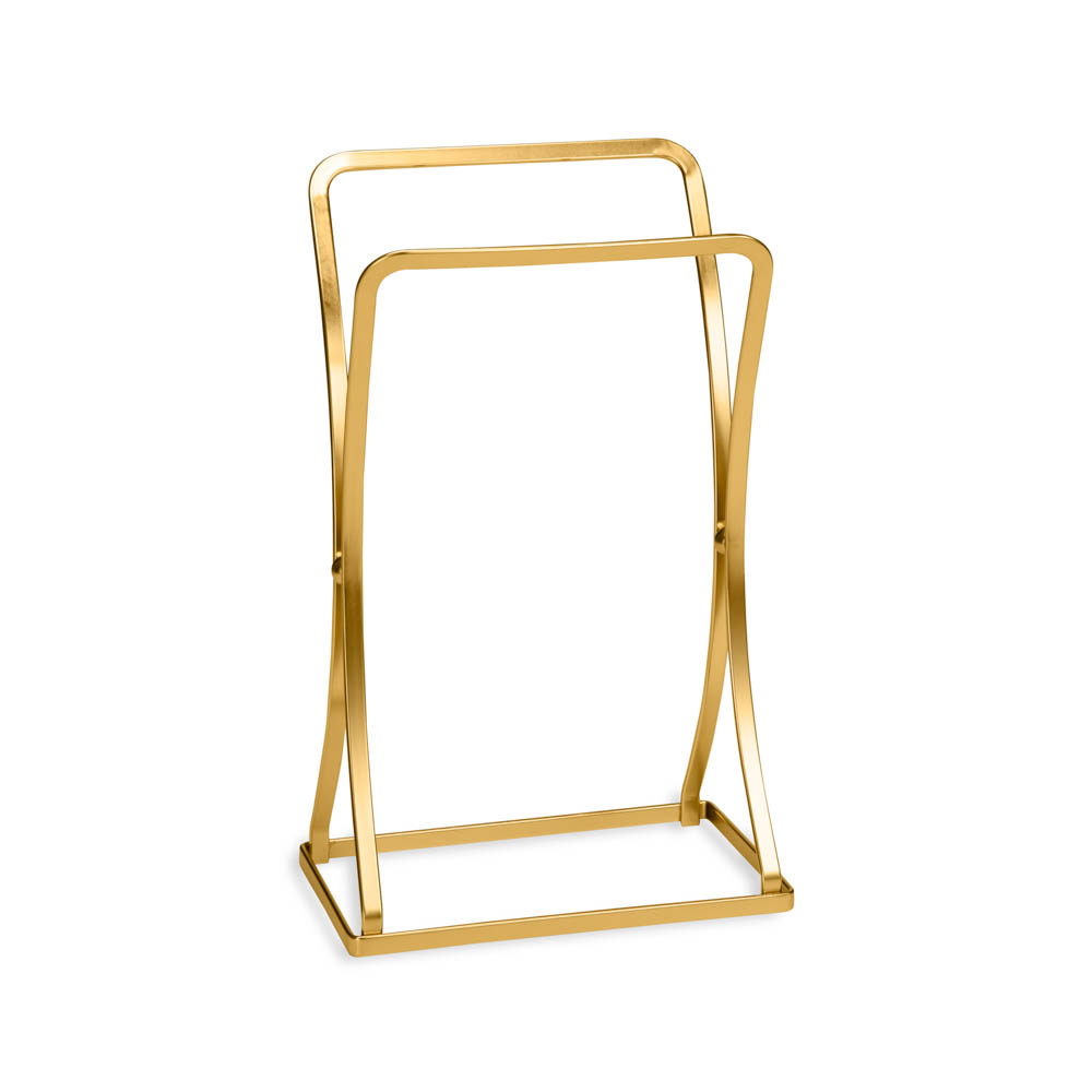 Porta Toalha de Bancada para Lavabo – Design Elegante em Dourado Fosco para Pia do Banheiro