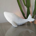 Escultura Decorativa Baleia em Gesso – Estilo Boho
