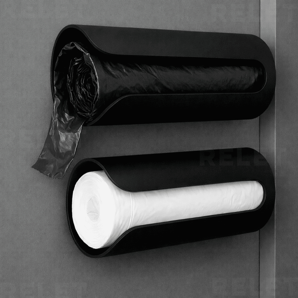 Suporte para Rolo de Saco de Lixo Para Casa Em Cozinha Banheiro Dispenser Porta Sacolas de Supermercado Puxa Saco