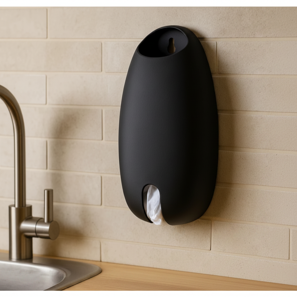 Dispenser porta sacolas puxa saco Infinity na cor branca – ViaHome
