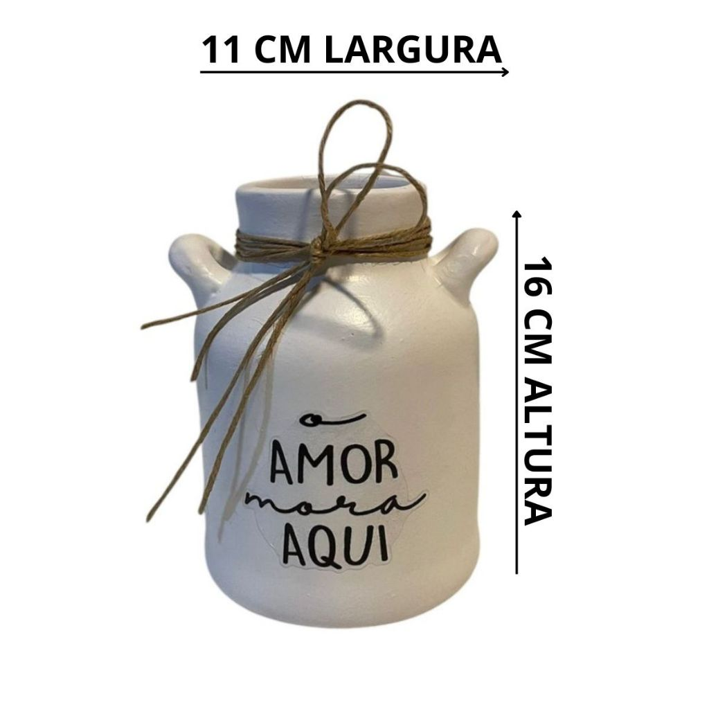 Leiteira de cerâmica artesanal com flores secas — vaso decorativo rústico