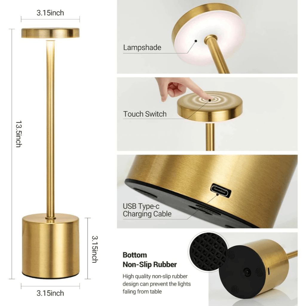 Luminária de Mesa LED 3 em 1 – Abajur Cabeceira