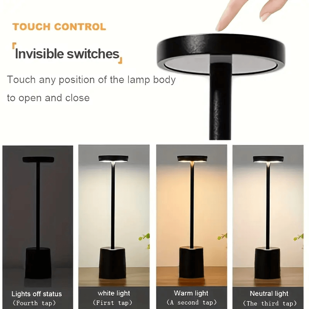 Luminária de Mesa LED 3 em 1 – Abajur Cabeceira
