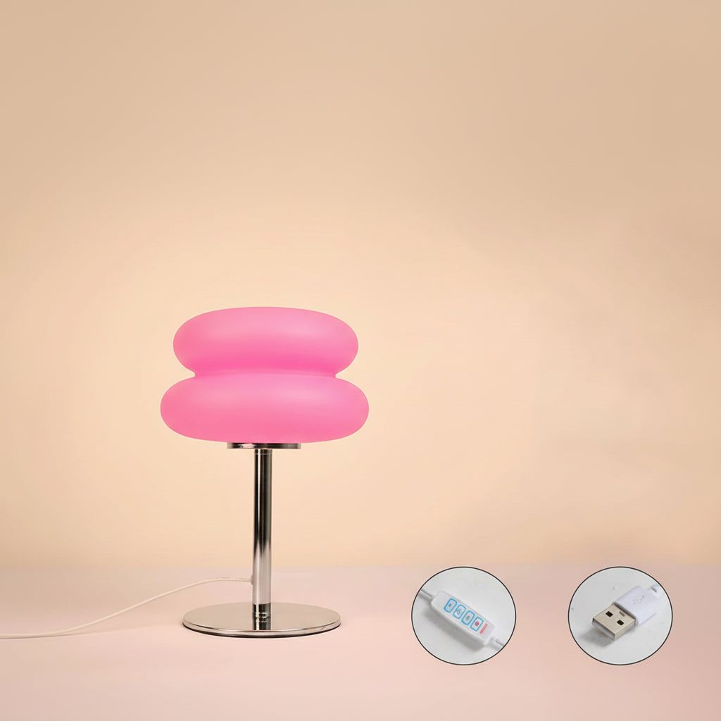 Luminária de Mesa Design Moderno com cúpula plástica. Design cogumelo, regulagem de 9 níveis de brilho para quarto e sala.