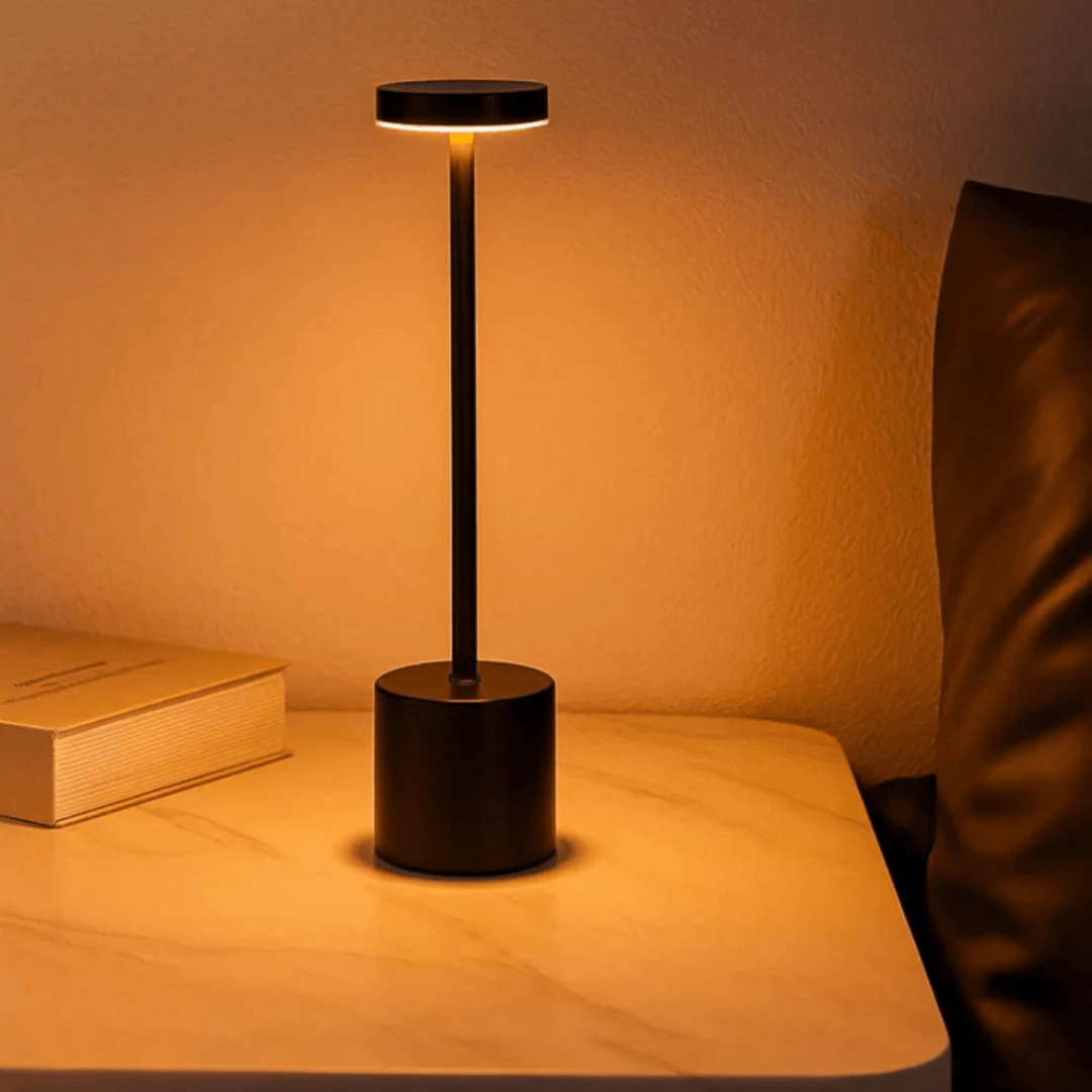 Luminária LED cabeceira 3 modos com touch sensor na base