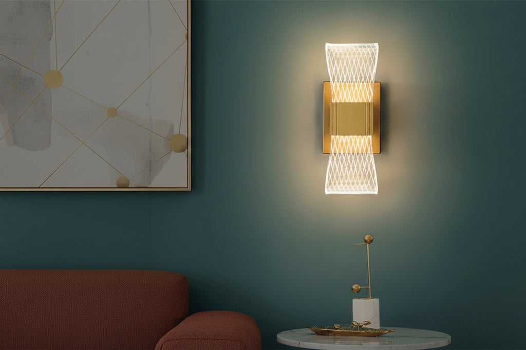 Ilumine sua casa com elegância! Luminária de Parede LED -ONE ACRILIC, LED moderno e decorativo para quarto e sala de estar.