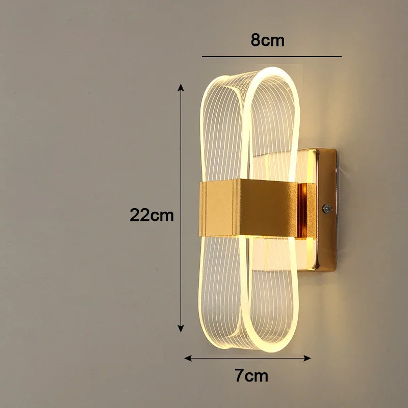 Ilumine sua casa com elegância! Luminária de Parede LED -ONE ACRILIC, LED moderno e decorativo para quarto e sala de estar.