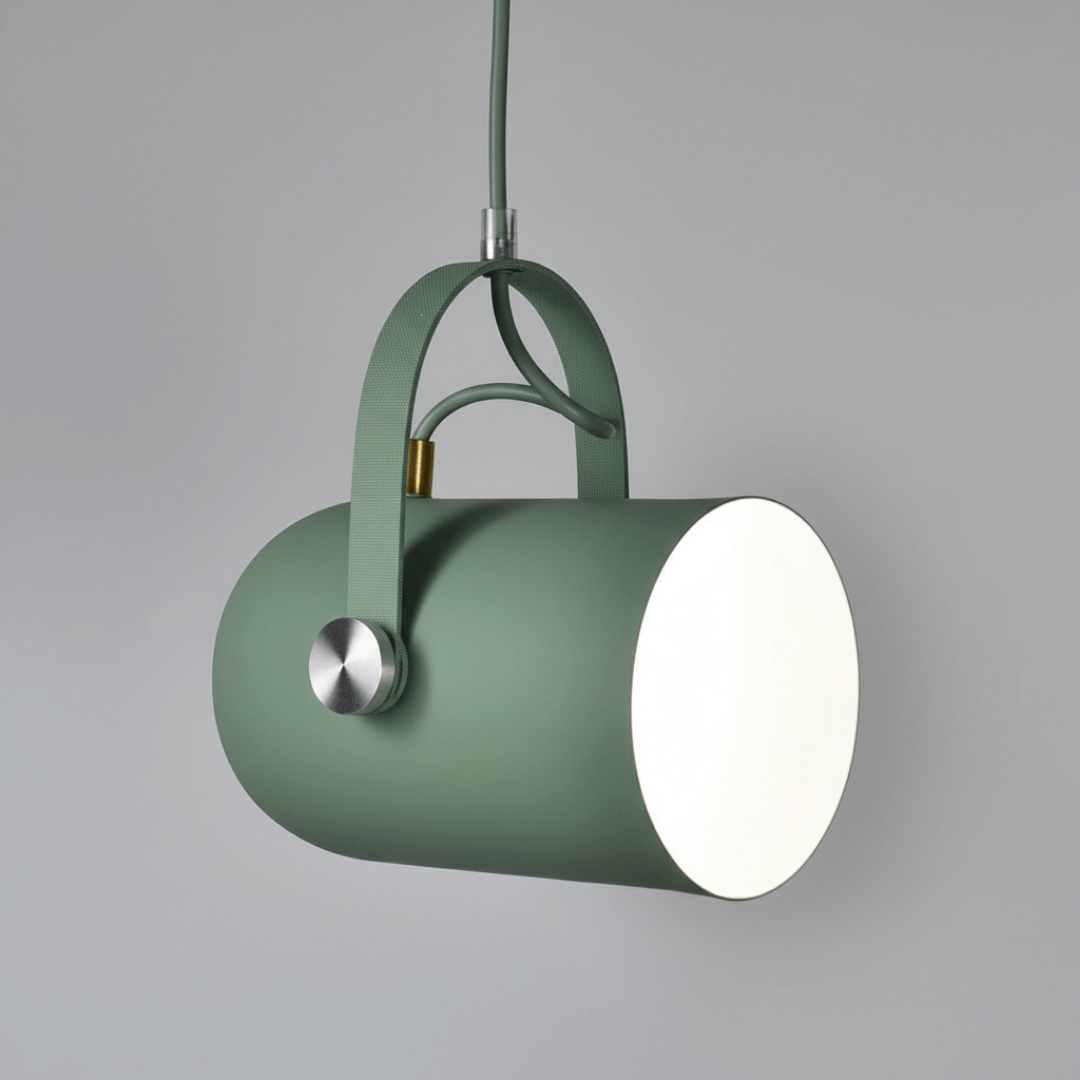 Luminária pendente cilíndrica de alumínio BT30 design minimalista