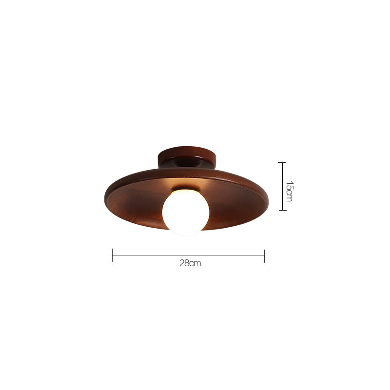 Luminária de teto moderna em madeira e bambu, design elegante e natural para iluminar com estilo ambientes internos