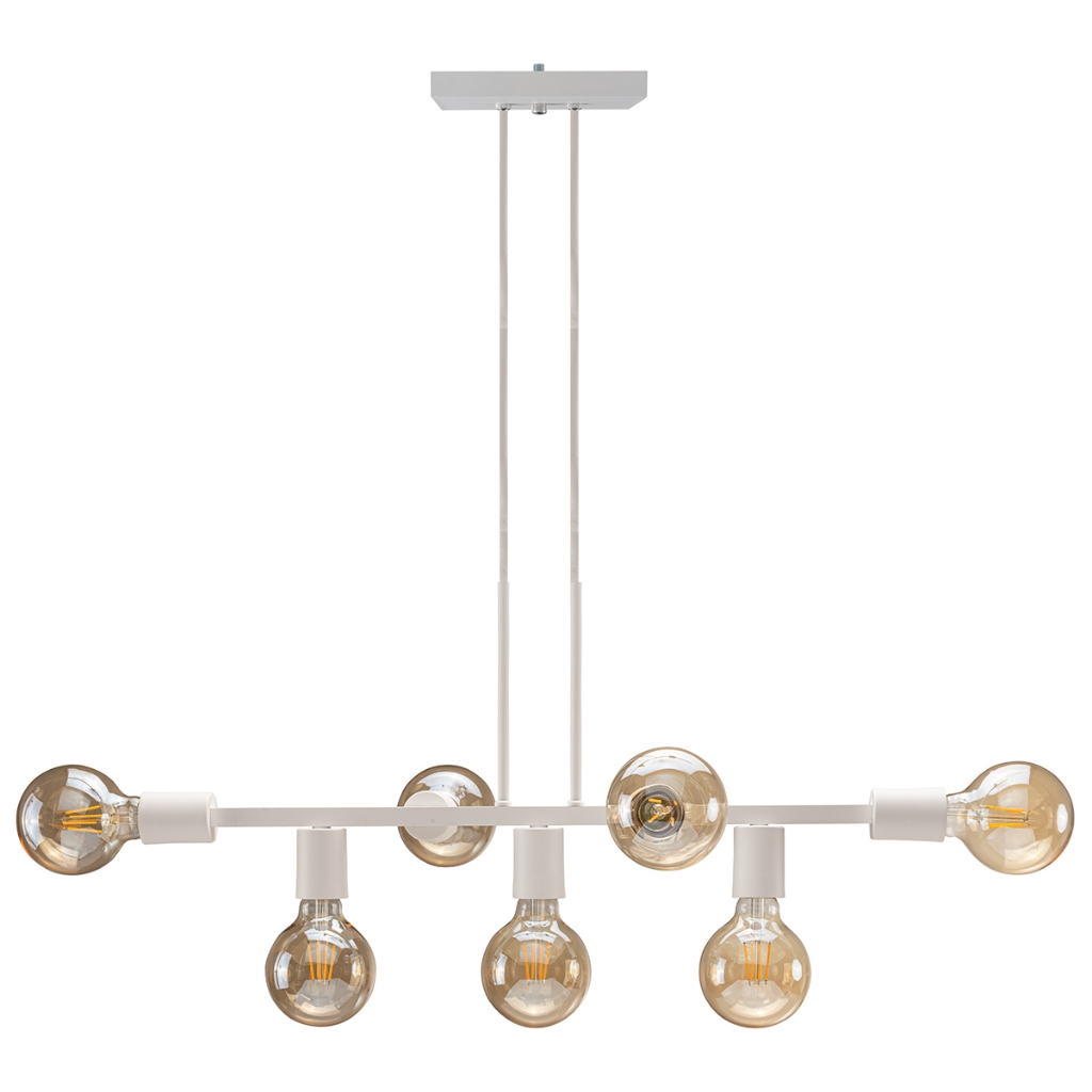 Luminária de teto Pendente Rubis para 7 Lâmpadas 68cm moderno industrial (Estilo Jabuticaba)