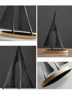  Decore sua casa com elegância-Ornamento em resina modelo veleiro 