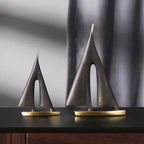  Decore sua casa com elegância-Ornamento em resina modelo veleiro 