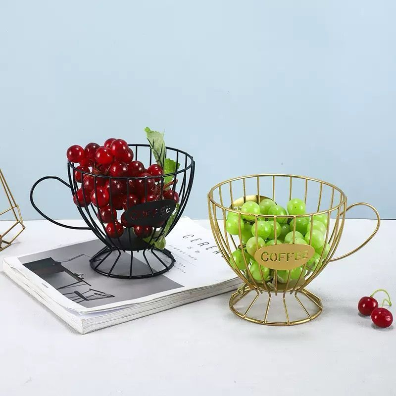 Suporte de cápsulas em metal estilo xícara – decoração cozinha ViaHome