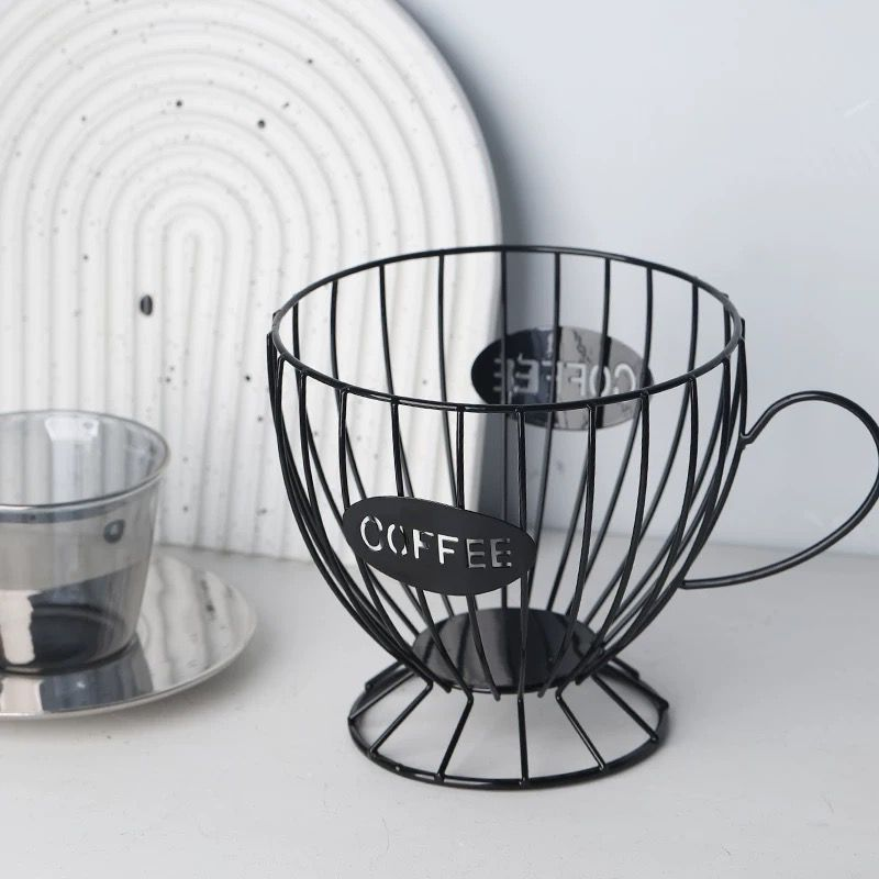 Porta cápsulas Nespresso cesta xícara versão preta – kit completo
