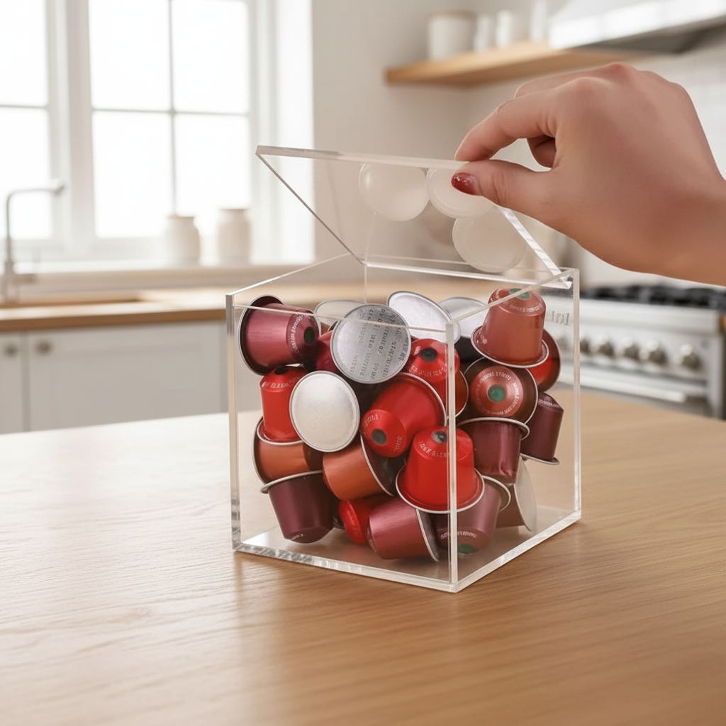 Porta Cápsula Nespresso 3 Corações Dolce Gusto Nescafé em Acrílico Transparente (3mm)