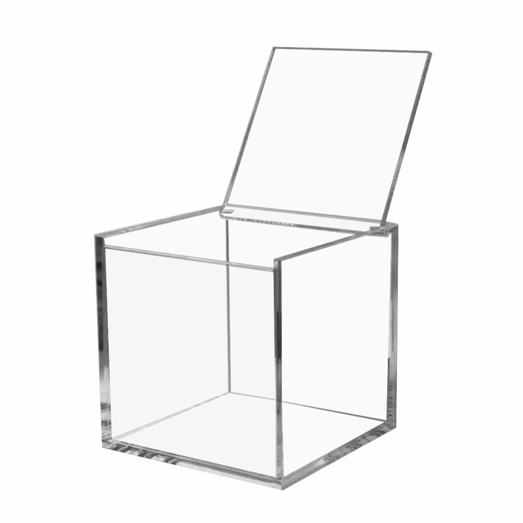 Porta-cápsulas de café em acrílico transparente com tampa aberta – organizador para Nespresso