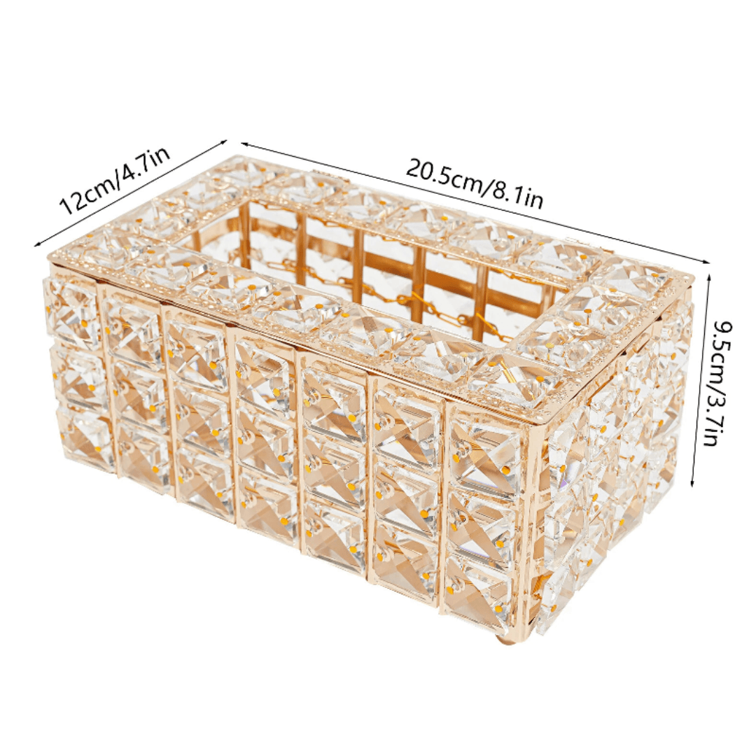 Porta-Lenços Luxuoso em Cristal e Acrílico