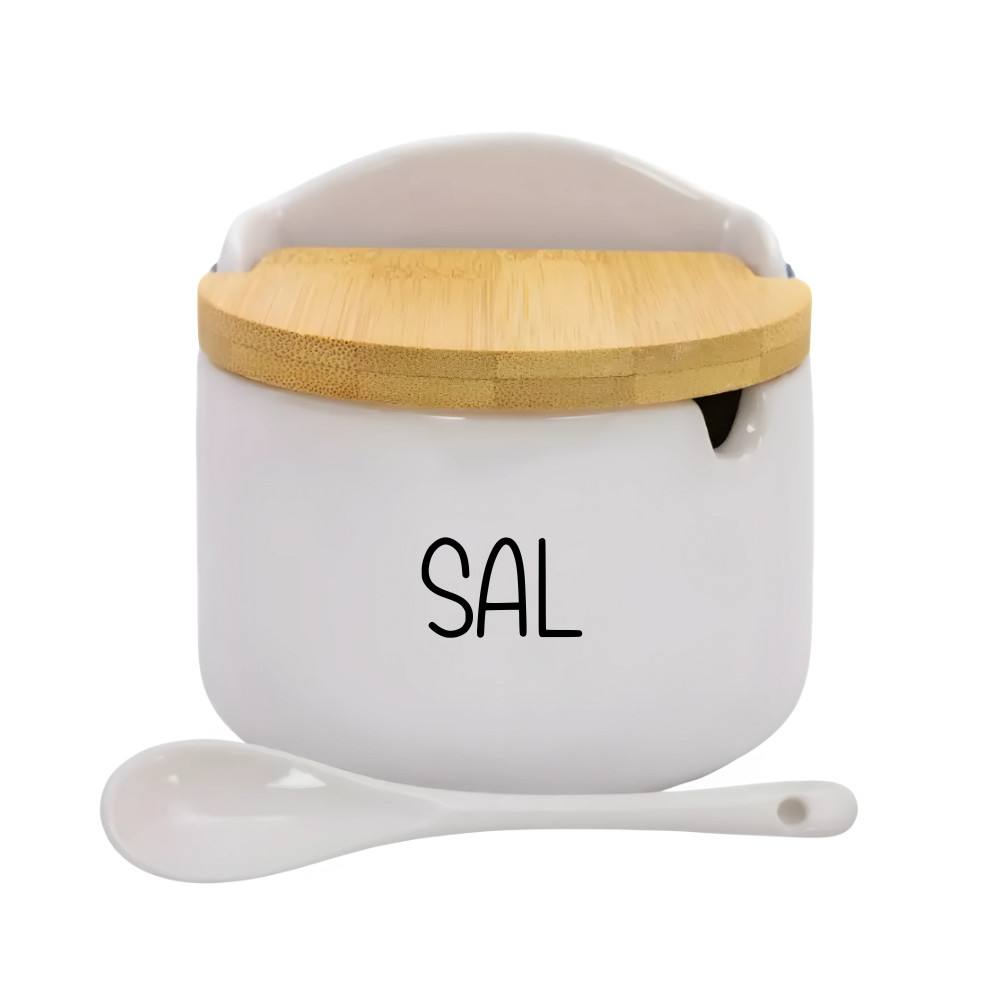 Porta Mantimentos/Condimentos - Branco (250 g) Sal