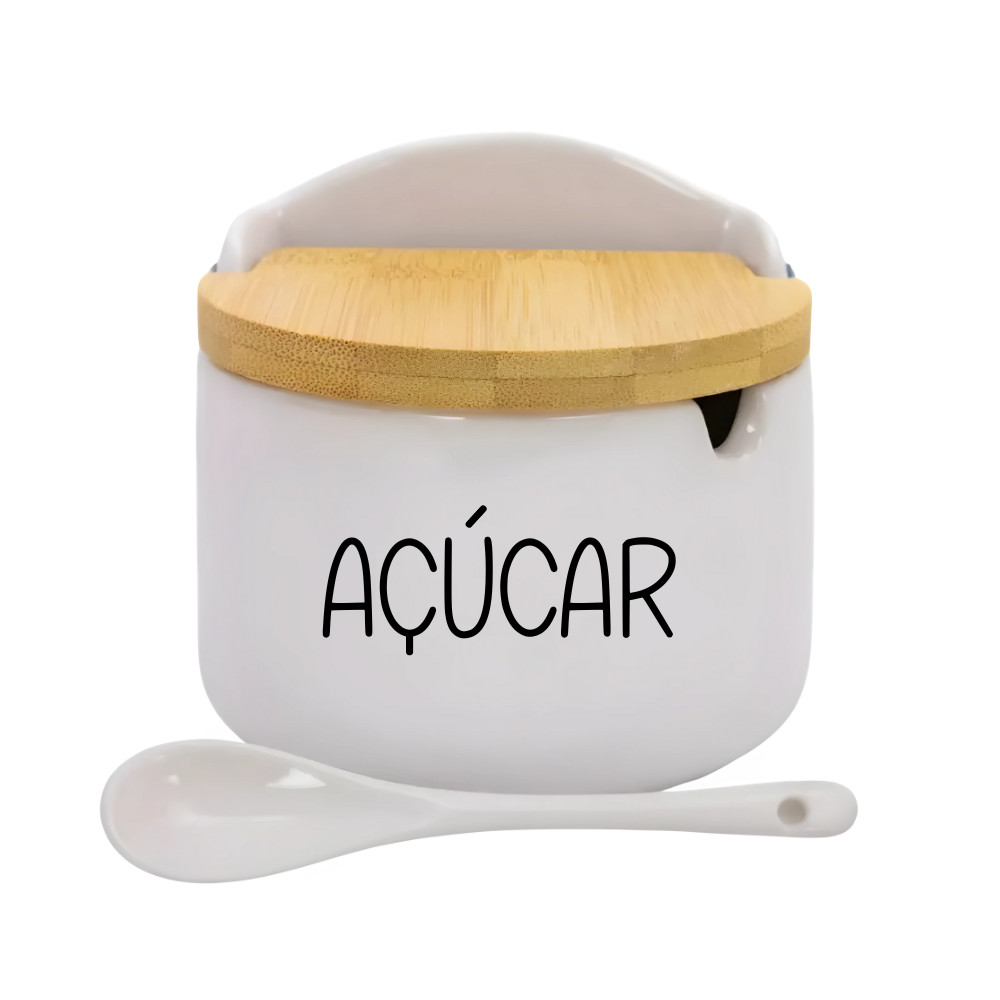 Porta Mantimentos/Condimentos - Branco (250 g) Açúcar