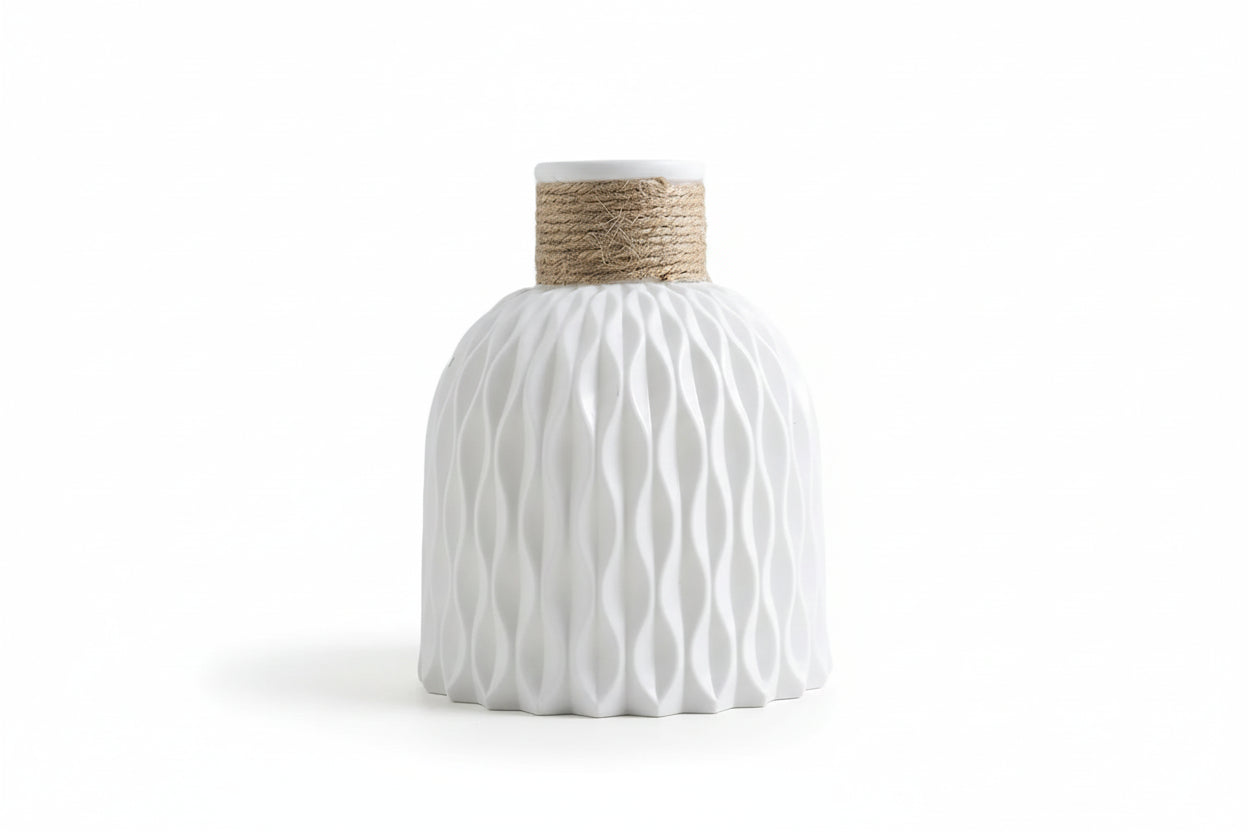 Dimensões do vaso decorativo Breeze plástico PE com medidas indicadas