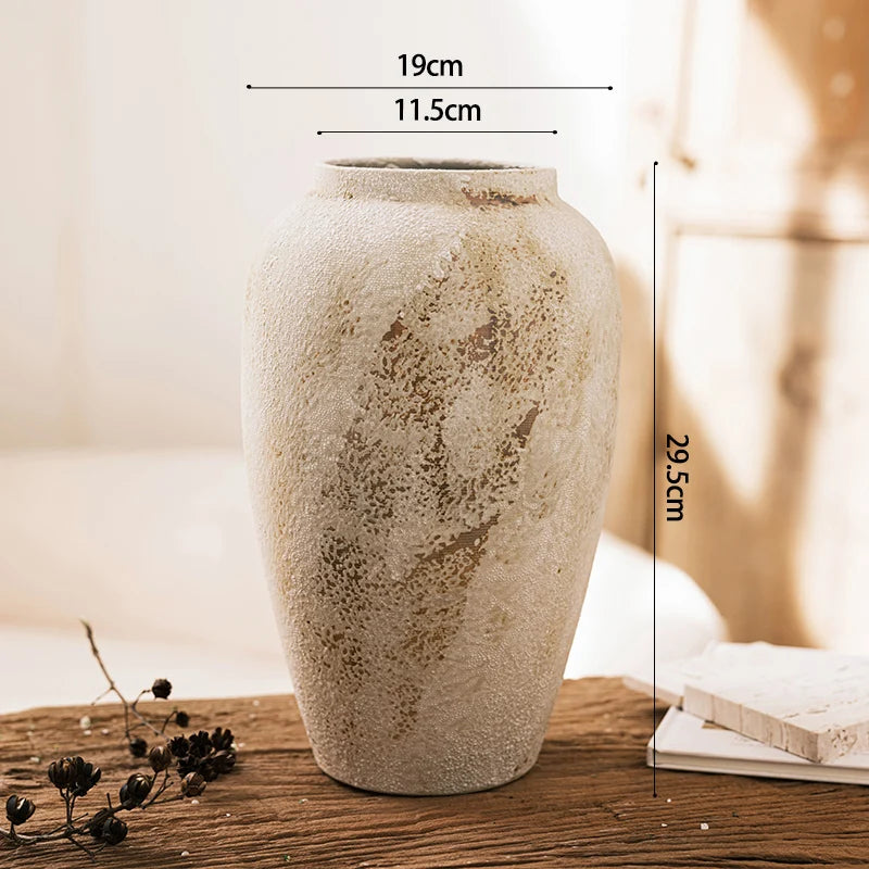 Conjunto de vasos decorativos em cerâmica com três tamanhos. Elegantes, versáteis e ideais para salas, escritórios e decoração moderna