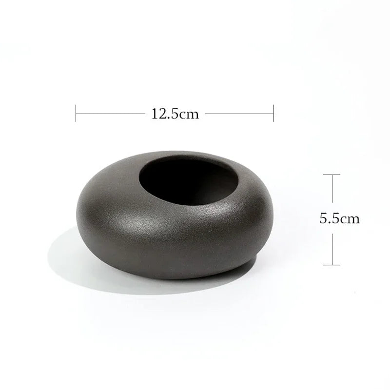 Dimensões e proporções do vaso decorativo Flower em cerâmica oriental